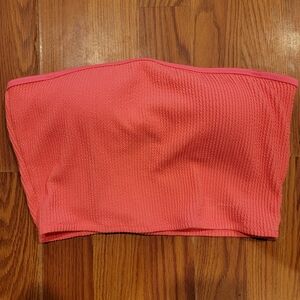 Aerie Vibrant Coral Swim Tube Top